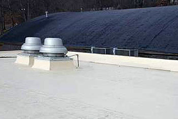 Commercial flat rubber roof repaired or replaced in Columbus, Ohio